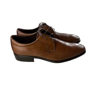 ECCO Mens Leather Perforated CityTray Derby Oxford Shoes Size 46EU 12-12.5US NWB